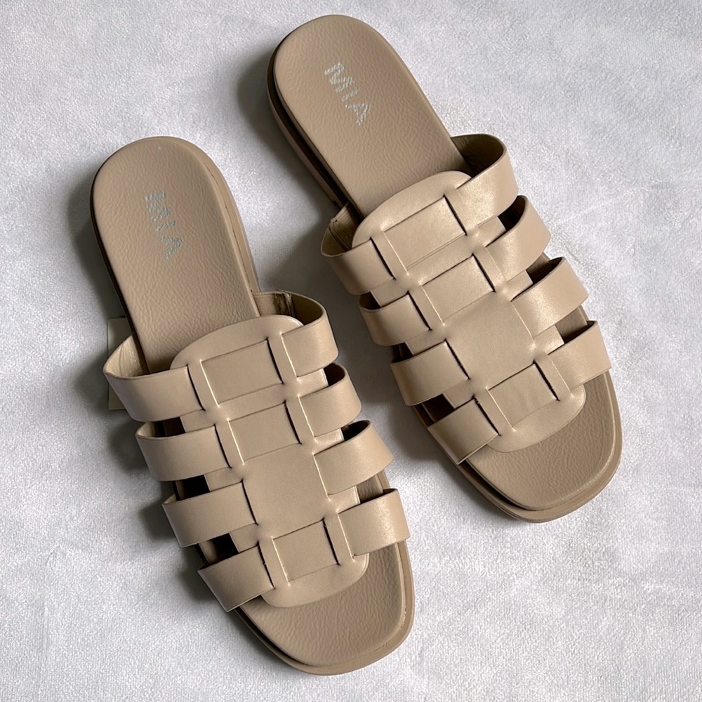 MIA Tan Woven Sandals